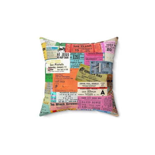 I Miss Concerts Ticket Stubs Pillow