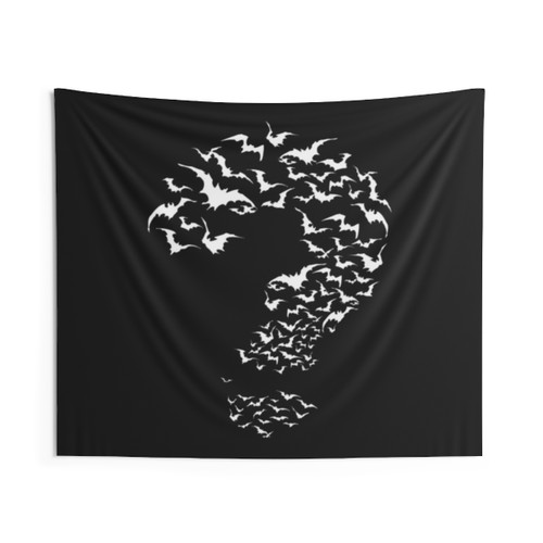 Bat The Riddler White Superhero Tapestry