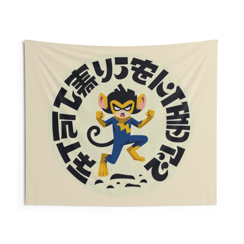 Anime Superhero Monkey Character Tapestry
