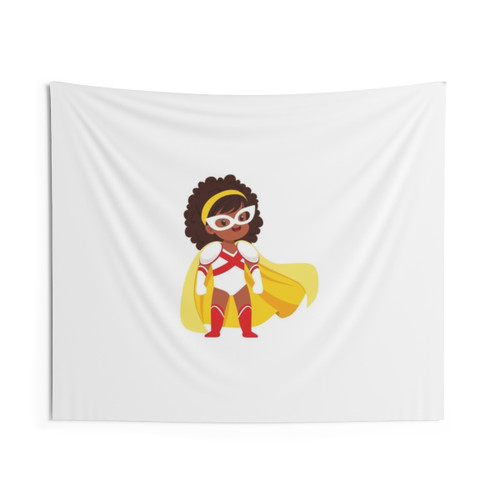 Kids Superhero Costume Vector Tapestry