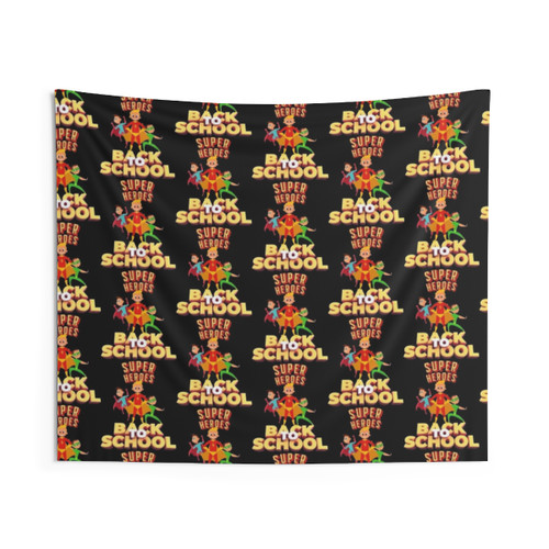 Back to School Superhero Comic Tapestry for Students