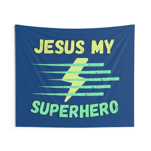 Jesus My Superhero Tapestry