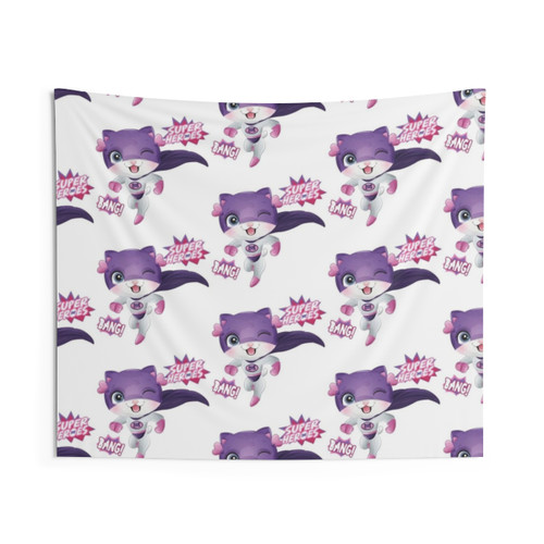 Cute Superhero Cat Tapestry