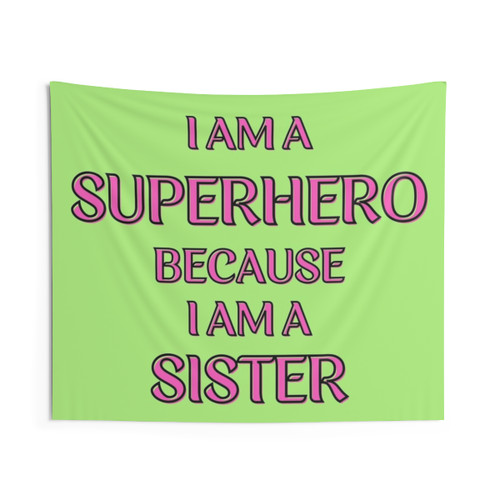 Superhero Sister Tapestry - Celebrate the Unbreakable Bond Between Siblings
