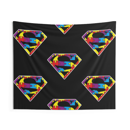 Autism Superhero Tapestry - Inspiring Wall Art