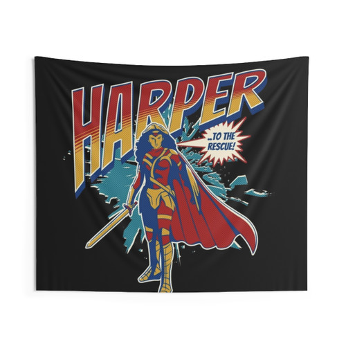 Personalized Superhero Harper Tapestry