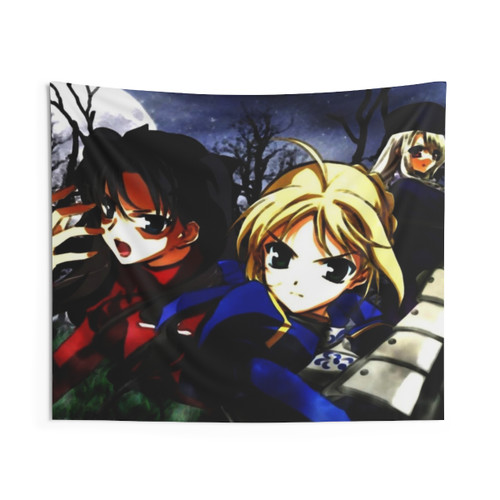 Two Superhero Moon Tapestry