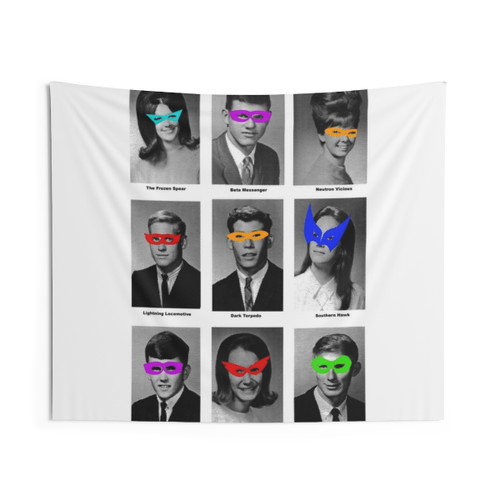 Superhero Academy Tapestry Wall Art