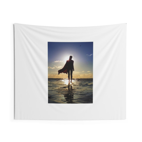 Vibrant Superhero Girl Tapestry