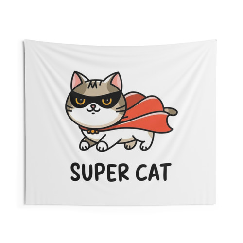 Heroic Cat Superhero Tapestry