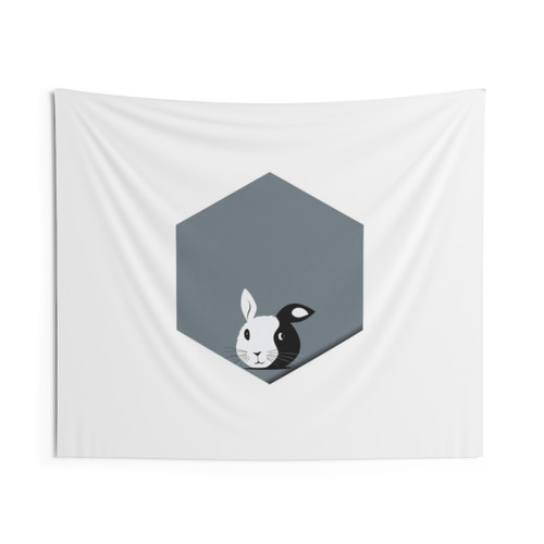Minimalist Superhero Bunny Tapestry