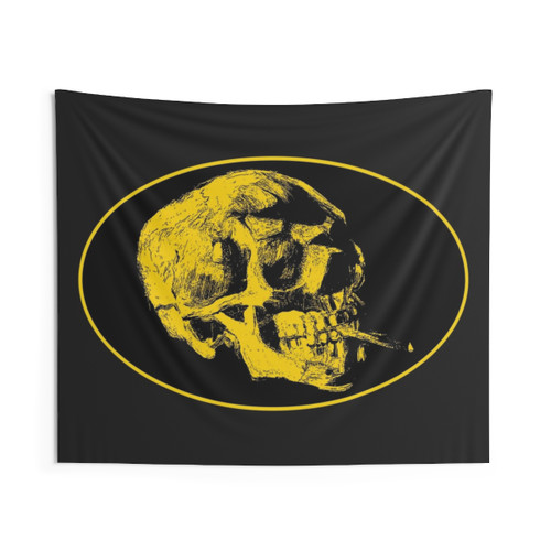 Superhero Skull Tapestry featuring Vincent Van Gogh's Skull Design