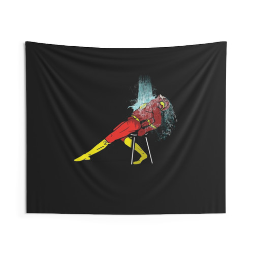 80s Superhero Tapestry Featuring Flash Dance Parody