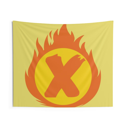 Superhero X Fire Insignia Tapestry