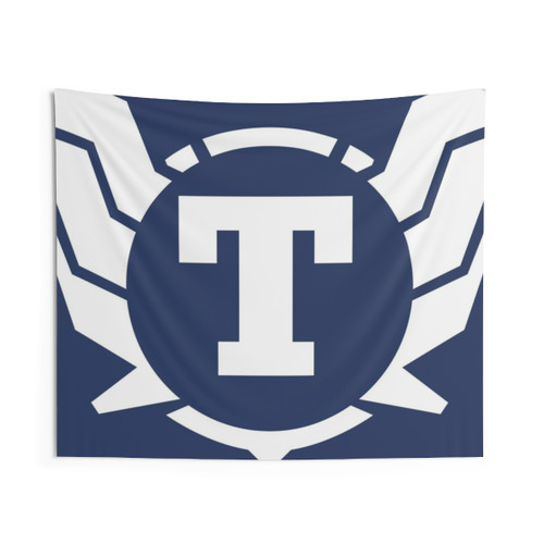Superhero Letter T Tapestry with Wings Power