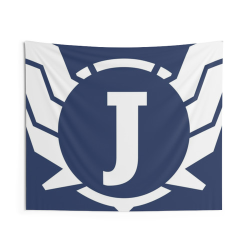 Superhero Letter J Tapestry with Power of Wings Design