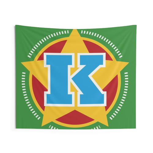 Superhero Letter K Tapestry - Star and Stripes Design