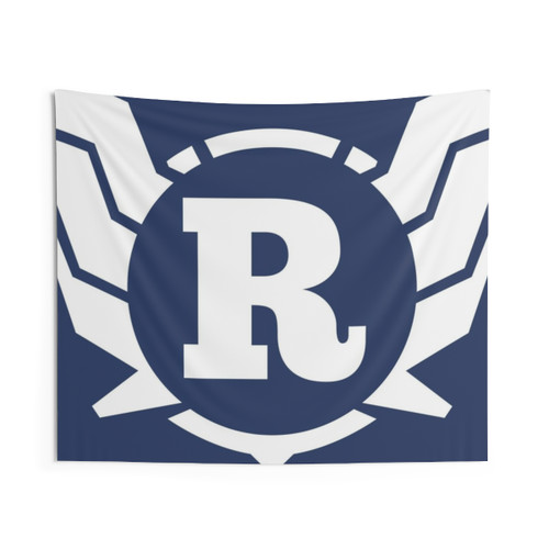 Superhero Letter R Tapestry with Power of Wings Design