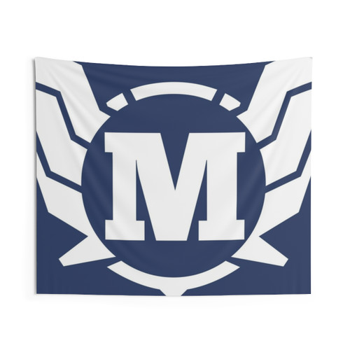 Superhero Letter M Tapestry with Wings