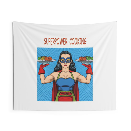Superhero Chef Cooking Tapestry