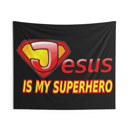Inspirational Christian Superhero Jesus Tapestry