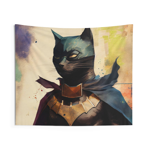 Superhero Black Cat Tapestry