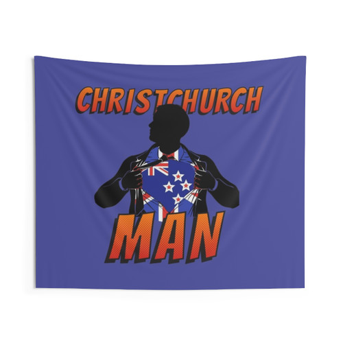 Christchurch Man New Zealand Superhero Tapestry