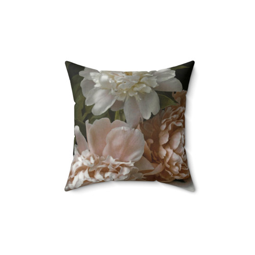 Vintage Peony Floral Decorative Pillow
