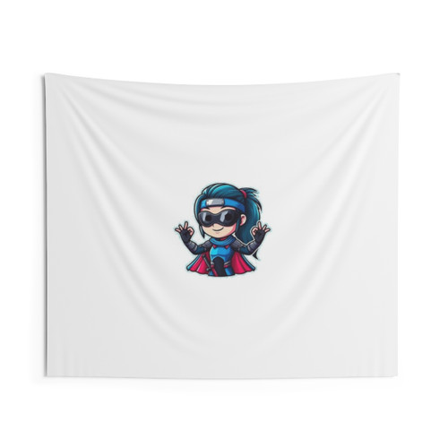 Ninja Girl Superhero Tapestry