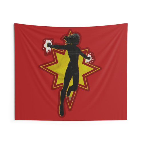 Superhero Girl Tapestry Wall Hanging