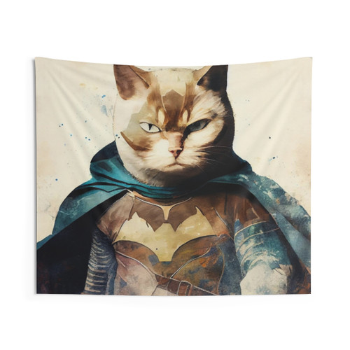Superhero British Shorthair Cat Tapestry