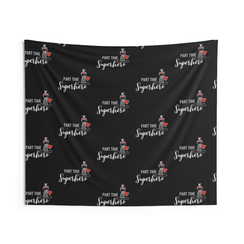 Part Time Superhero Graphic Tapestry