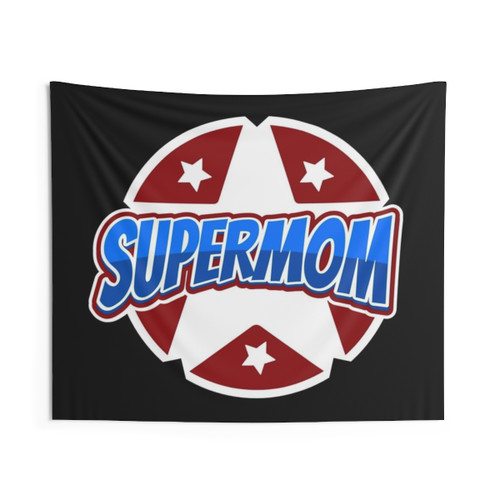 SUPERMOM Superhero Mom Tapestry