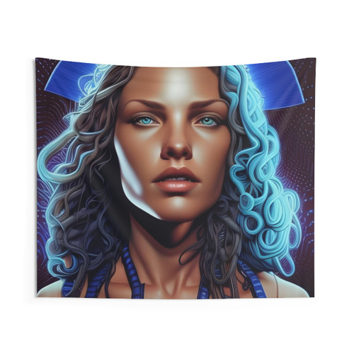 Retro Woman Superhero Tapestry