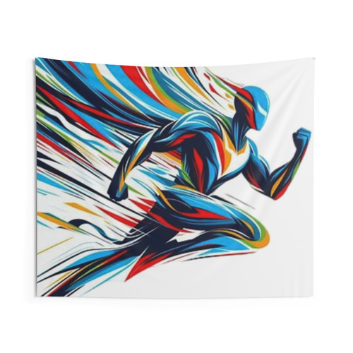Vectra Mirage Superhero Tapestry - Anime Inspired Optical Illusion Art