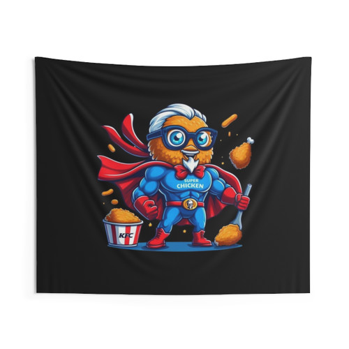 Superhero Chicken Tapestry Wall Decor