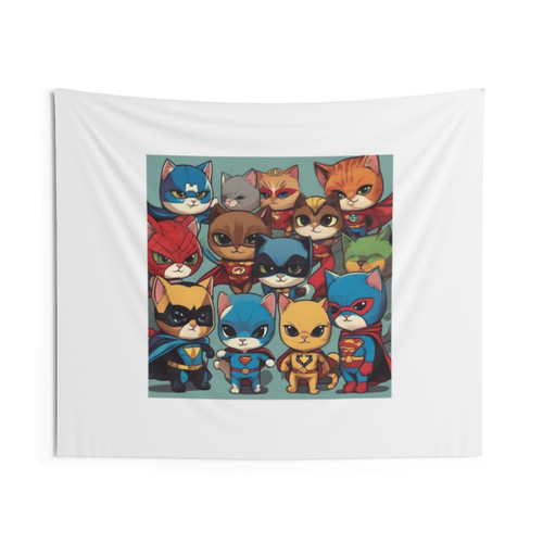 Superhero Kittens Tapestry Wall Decor