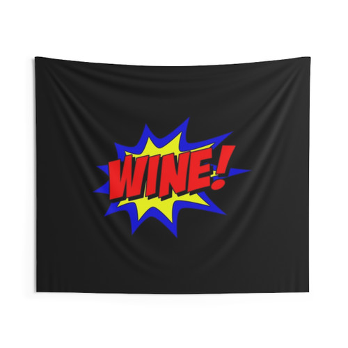 Wine Superhero Tapestry for Home Decor