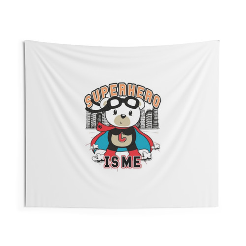 Superhero Bear Tapestry - Comfy Cartoon Decor