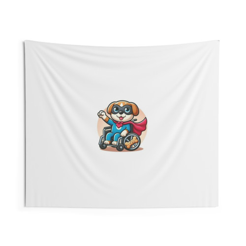 Superhero Dog Wheelchair Tapestry