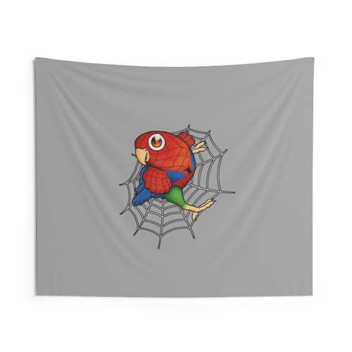 Agapornis Roseicollis Superhero Bird Tapestry