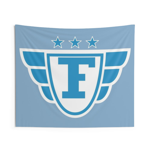 Superhero Letter F Tapestry with Stars and Wings