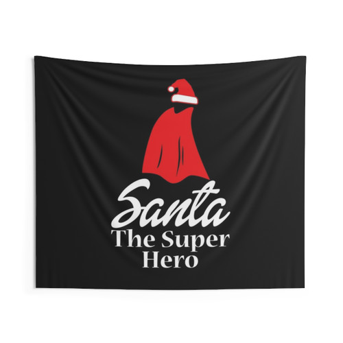 Santa the Superhero Funny Christmas Tapestry