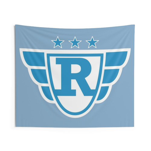 Superhero Letter R Tapestry with Stars and Wings Design