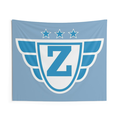 Superhero Letter Z Tapestry with Stars and Wings