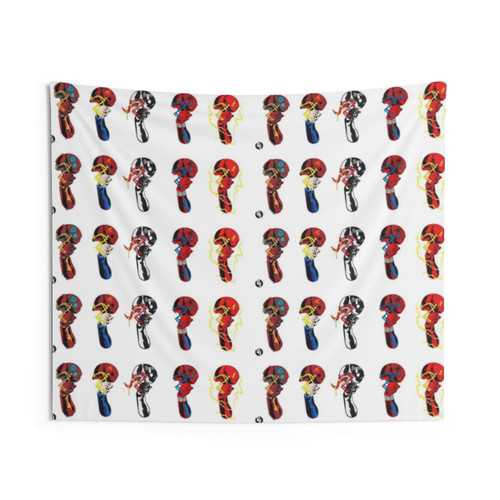 Superhero Football Helmets Tapestry