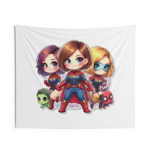 Superhero Girls Chibi Tapestry Wall Hanging