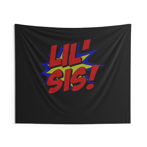 Superhero Lil Sis Tapestry Wall Decor