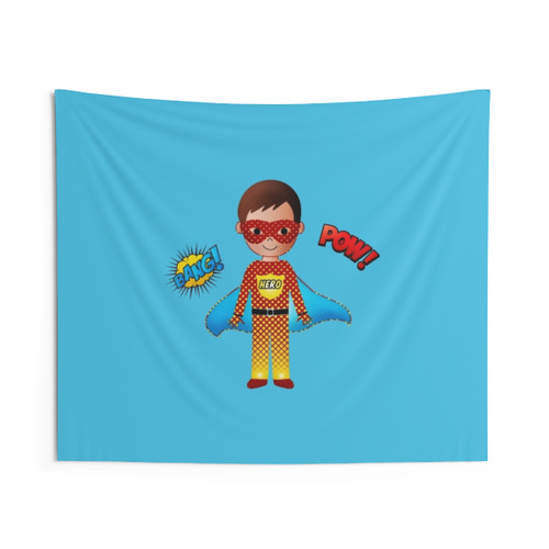Superhero Illustration Tapestry Wall Art