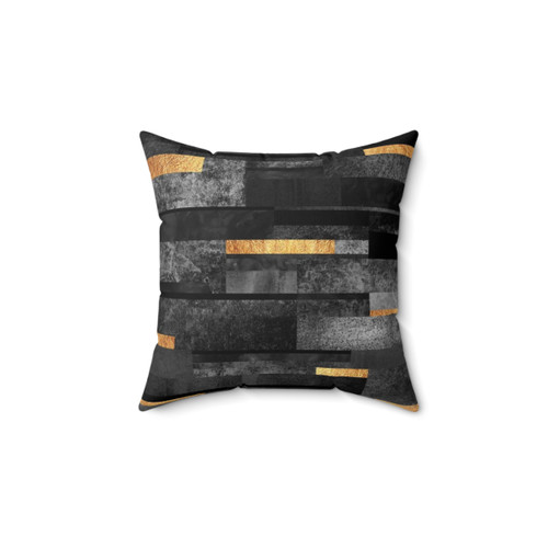 Urban Black & Gold Decorative Pillow